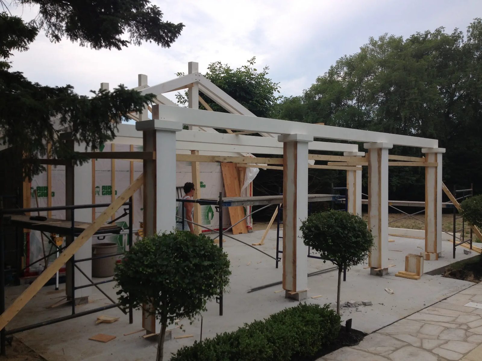 Pool House — Structure under construction